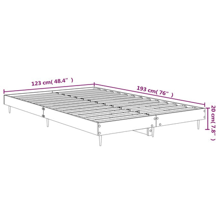 Giroletto senza Materasso Rovere Fumo 120x190 cm in Truciolato
