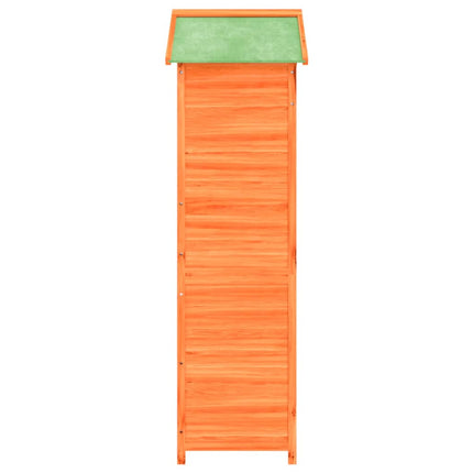 Rimessa da Giardino Marrone 120x53,5x170 cm Legno Massello Pino