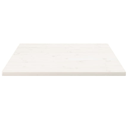 Piano Tavolo Bianco 70x70x2,5cm Legno Massello di Pino Quadrato