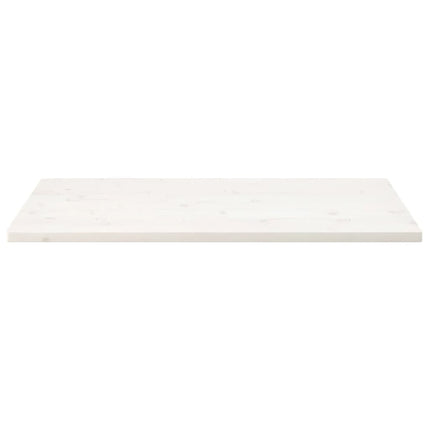 Piano Tavolo Bianco 110x55x2,5 Legno Massello Pino Rettangolare