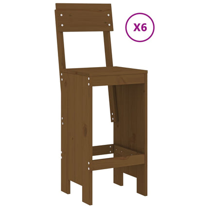 Set Bar da Giardino 7 pz ambra in Legno Massello di Pino