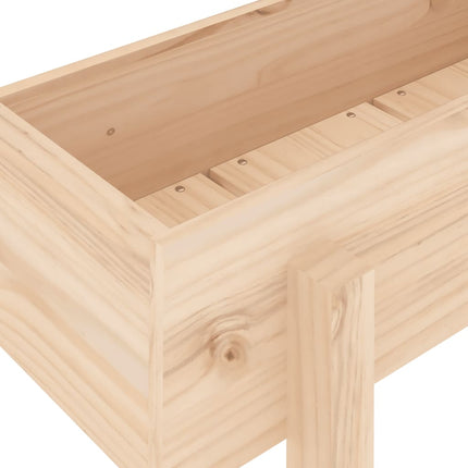 Fioriera Rialzata da Giardino 121x30x38 cm Legno Massello Pino