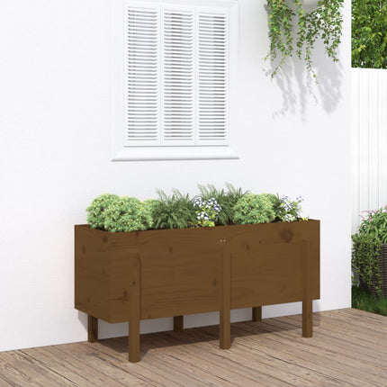 Fioriera Rialzata da Giardino Ambra 121x50x57 cm Massello Pino