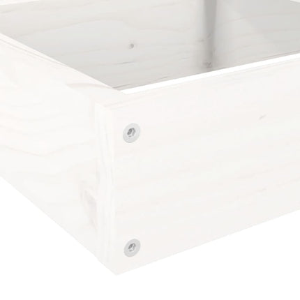 Fioriera Giardino 4 Ripiani Bianca 106x104,5x36cm Massello Pino