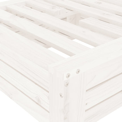 Copertura per Base Ombrellone Bianca in Legno Massello di Pino