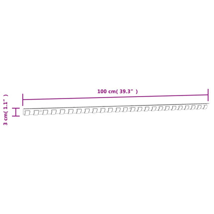 Binario di Montaggio Argento 1 m Acciaio Inox