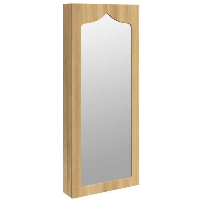 Armadio Portagioie con Specchio a Muro 37,5x10x90 cm
