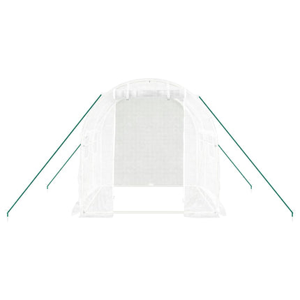 Serra con Telaio in Acciaio Bianco 4 mÂ² 2x2x2 m