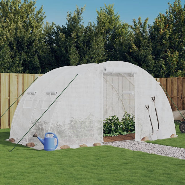 Serra con Telaio in Acciaio Bianco 8 mÃ‚Â² 4x2x2 m