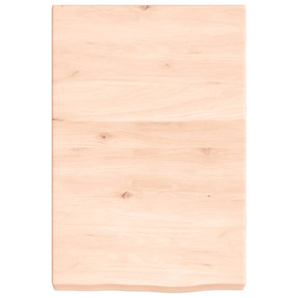 Ripiano a Parete 40x60x(2-6) cm Massello Rovere Non Trattato