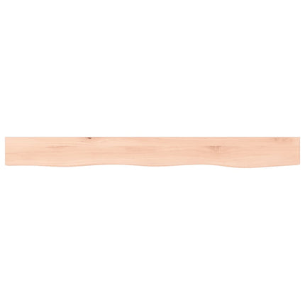 Ripiano a Parete 100x10x2 cm Legno Massello Rovere Non Trattato