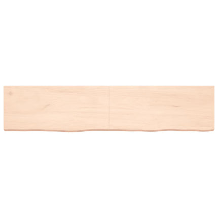 Ripiano a Parete 180x40x(2-6) cm Massello Rovere Non Trattato