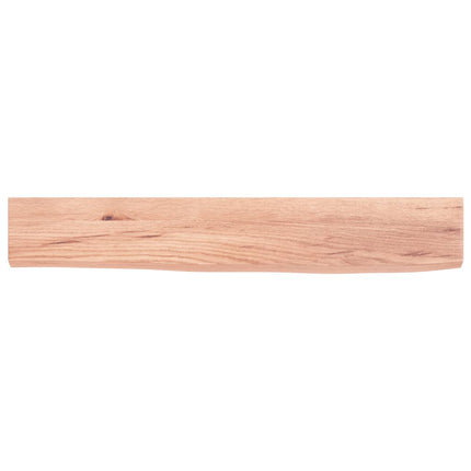 Ripiano Muro Marrone Chiaro 60x10x2 cm Massello Rovere Trattato
