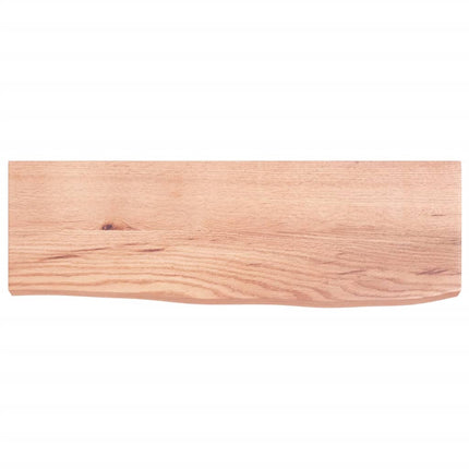 Ripiano Muro Marrone Chiaro 60x20x4 cm Massello Rovere Trattato