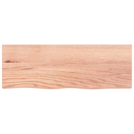 Ripiano Muro Marrone Chiaro 80x30x2 cm Massello Rovere Trattato