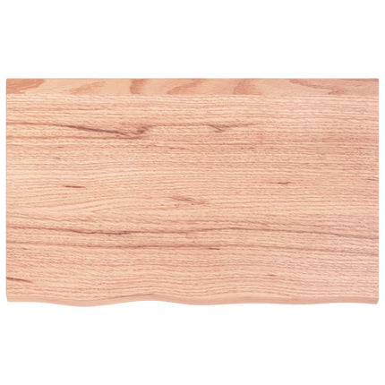 Ripiano Muro Marrone 80x50x(2-6) cm Massello Rovere Trattato