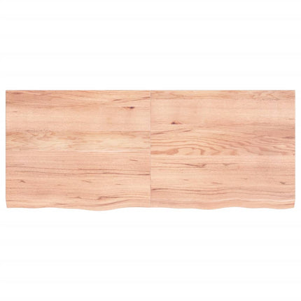 Ripiano Muro Marrone 120x50x(2-4) cm Massello Rovere Trattato