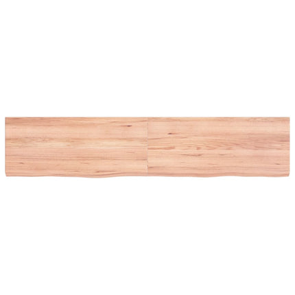Ripiano Muro Marrone 140x30x(2-4) cm Massello Rovere Trattato