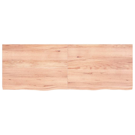 Ripiano Muro Marrone 140x50x(2-4) cm Massello Rovere Trattato