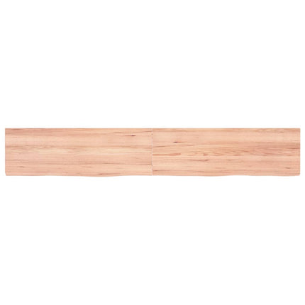 Ripiano Muro Marrone 180x30x(2-6) cm Massello Rovere Trattato