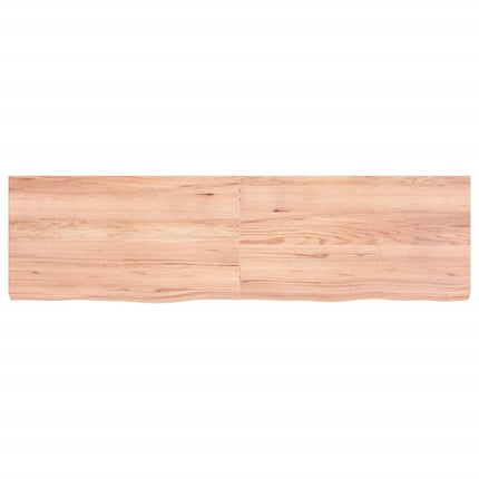 Ripiano Muro Marrone 180x50x(2-6) cm Massello Rovere Trattato