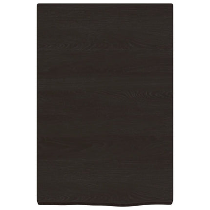 Ripiano Marrone Scuro 40x60x(2-4) cm Massello Rovere Trattato