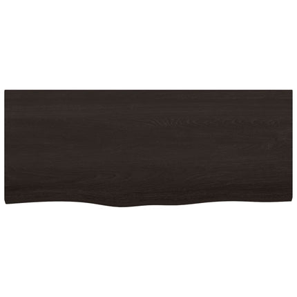 Ripiano Marrone Scuro 100x40x(2-6) cm Massello Rovere Trattato