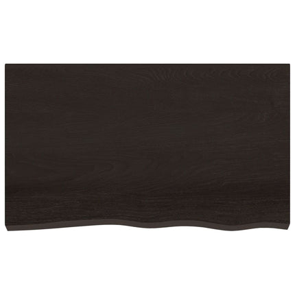 Ripiano Marrone Scuro 100x60x(2-4) cm Massello Rovere Trattato