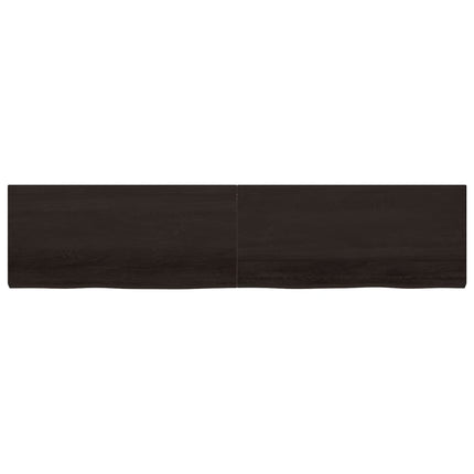 Ripiano Marrone Scuro 220x50x(2-6) cm Massello Rovere Trattato