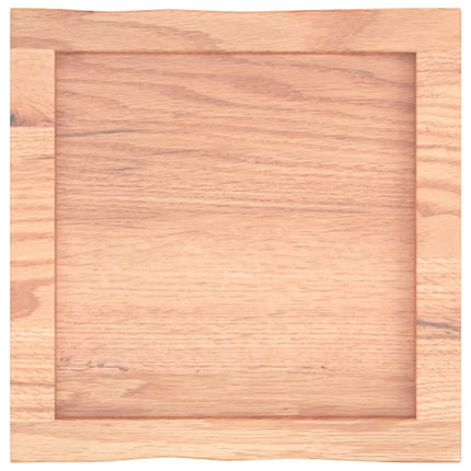 Piano Tavolo Marrone Chiaro 40x40x(2-6) cm Rovere Non Trattato