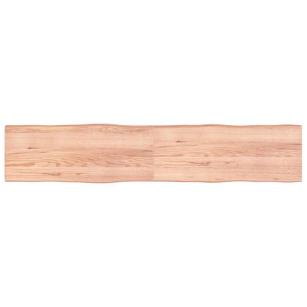 Piano Tavolo Marrone Chiaro 200x40x(2-4) cm Rovere Non Trattato