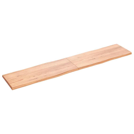 Piano Tavolo Marrone Chiaro 200x40x(2-4) cm Rovere Non Trattato
