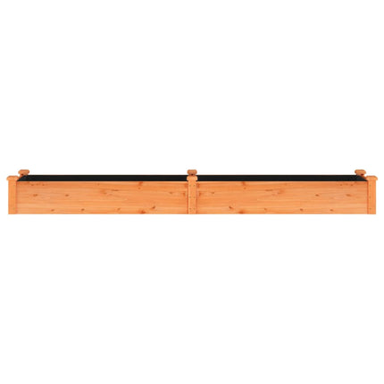 Fioriera Giardino Fodera Marrone 240x45x25 cm Massello Abete