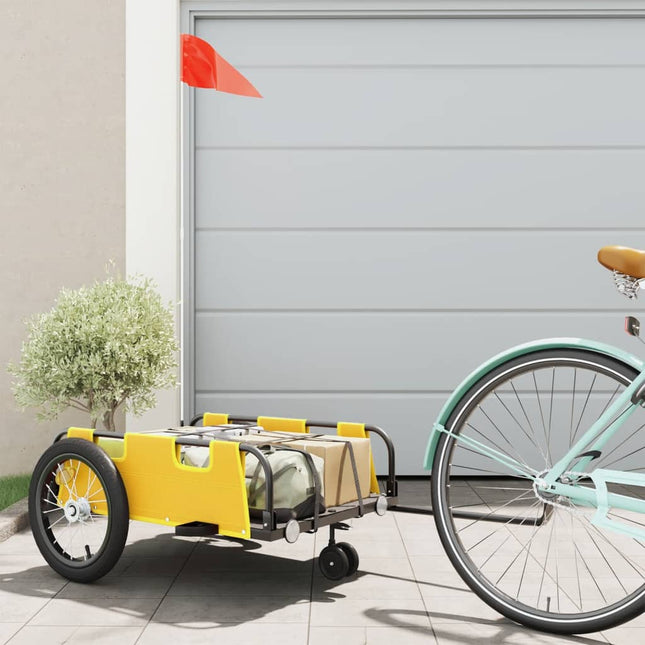 Rimorchio da Bici Giallo Oxford e Ferro