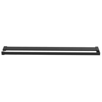 Parete Doccia Walk in Mensola Nera 80x195cm Vetro ESG Alluminio