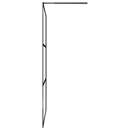 Parete Doccia Walk in Mensola Nera 90x195cm Vetro ESG Alluminio