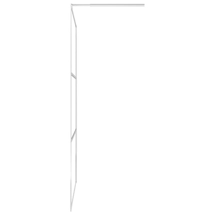 Parete Doccia con Mensola Cromo 100x195cm Vetro ESG e Alluminio