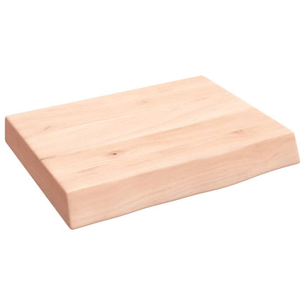 Piano Bagno 40x30x(2-6) cm in Legno Massello Non Trattato