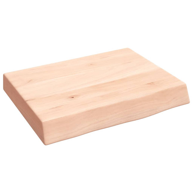 Piano Bagno 40x30x(2-6) cm in Legno Massello Non Trattato