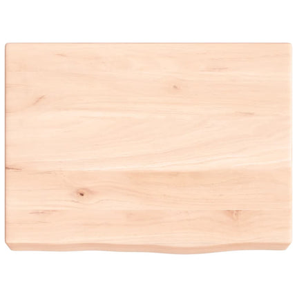 Piano Bagno 40x30x(2-6) cm in Legno Massello Non Trattato