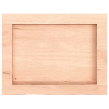 Piano Bagno 40x30x(2-6) cm in Legno Massello Non Trattato