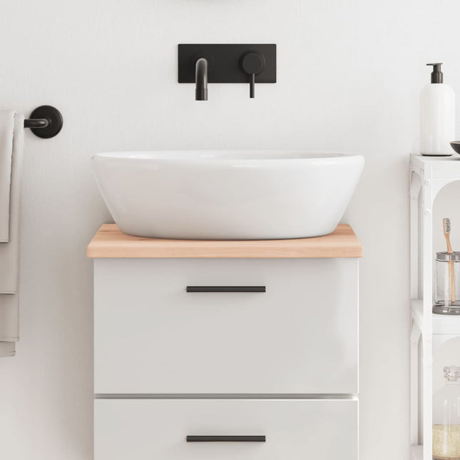 Piano Bagno 40x50x2 cm in Legno Massello Non Trattato