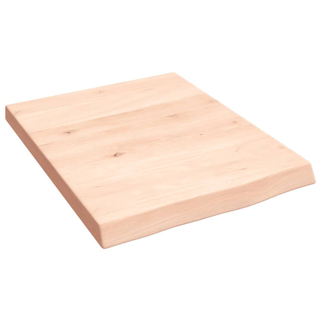 Piano Bagno 40x50x(2-4) cm in Legno Massello Non Trattato