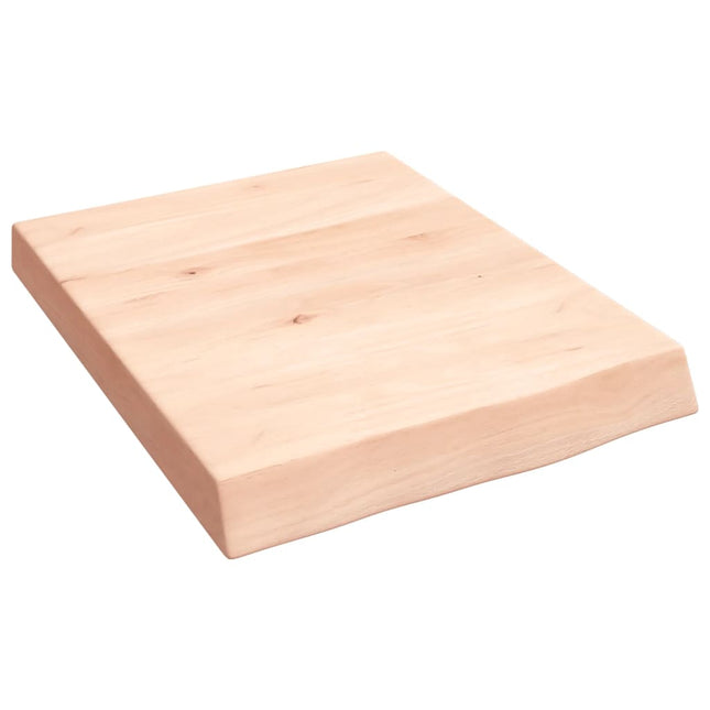 Piano Bagno 40x50x(2-6) cm in Legno Massello Non Trattato
