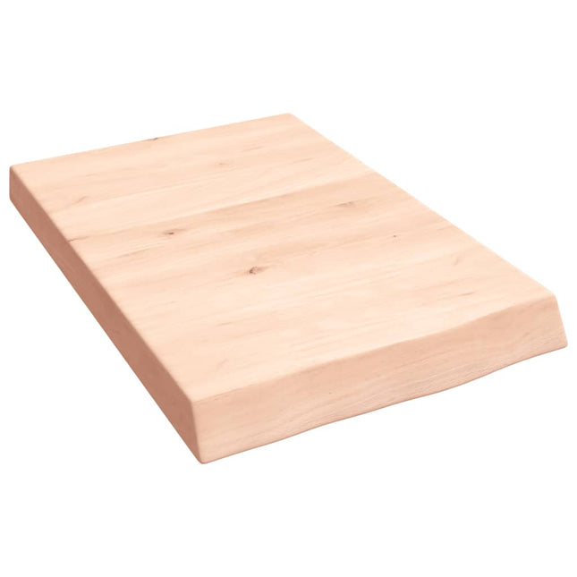 Piano Bagno 40x60x(2-6) cm in Legno Massello Non Trattato