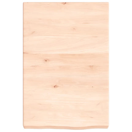 Piano Bagno 40x60x(2-6) cm in Legno Massello Non Trattato