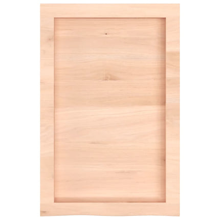 Piano Bagno 40x60x(2-6) cm in Legno Massello Non Trattato