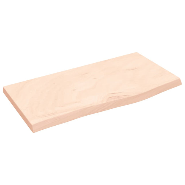 Piano Bagno 60x30x(2-4) cm in Legno Massello Non Trattato