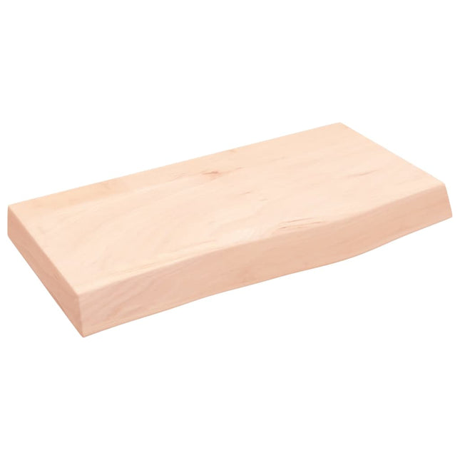 Piano Bagno 60x30x(2-6) cm in Legno Massello Non Trattato