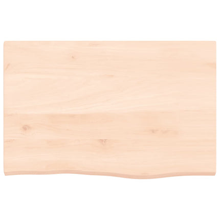 Piano Bagno 60x40x2 cm in Legno Massello Non Trattato